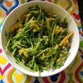 あかにーー's cooksnap of when they made 弁当のおかず☆豆苗と卵の焼肉のタレ炒め.