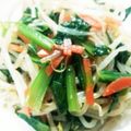 セイギママ☆'s cooksnap of when they made レンジで簡単。もやしと小松菜のナムル和え.