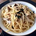 ひだまりねこ♪'s cooksnap of when they made 簡単松茸お吸い物で和風きのこスープパスタ.