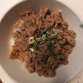 ☆うさきちさん☆'s cooksnap of when they made 味噌でコク旨♪ひき肉ともやしのあんかけ丼.