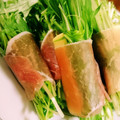 にゃ★にゃ's cooksnap of when they made 生ハムと水菜の簡単サラダ.