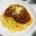 あせこママ♥'s cooksnap of when they made 即席＊ミートソーススパゲティー.