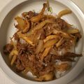 nori5254's cooksnap of when they made にんにく香る、舞茸効果でやわらか牛丼！.