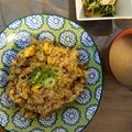 うきょたろう's cooksnap of when they made 鶏ひき肉の和風チャーハン☆.