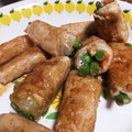 ooomihooo's cooksnap of when they made 生姜焼き風。いんげん人参の豚ロース巻き。.