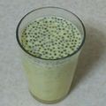 nyangomama's cooksnap of when they made マンゴー牛乳チアシード.