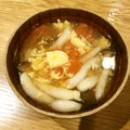 堀犬。's cooksnap of when they made トマトとたまごのスープ.