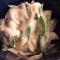 喜八＆Hacchi's cooksnap of when they made 新玉ねぎときぬさやのクリーミーゴマ和え.