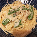 喜八＆Hacchi's cooksnap of when they made 新玉ねぎときぬさやのクリーミーゴマ和え.
