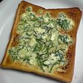 亜久里's cooksnap of when they made ネギマヨクリームチーズわさび☆トースト.