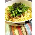 Ｉ☆ＮＡＭＩ's cooksnap of when they made ねばねばおいしい☆明太納豆と水菜のパスタ.