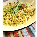 Ｉ☆ＮＡＭＩ's cooksnap of when they made シャキッと水菜と明太子のガーリックパスタ.