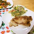 komutatata's cooksnap of when they made 香ばし【鶏・豚味噌漬焼】.