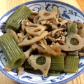 tyat's cooksnap of when they made ふき☆わらび☆蓮根☆お揚げの煮しめ.