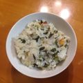 ゆすひと's cooksnap of when they made 干しエビと大根の葉の餅入り炊き込みご飯.