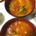 竹富島で会いましょう's cooksnap of when they made 夜スープ❸トマト、ツナ、大豆缶詰め♡.