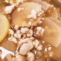OlivierRyo's cooksnap of when they made 簡単麺つゆでトロトロ大根とひき肉の甘辛煮.