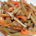 reisyumama's cooksnap of when they made ごぼうとにんじんのきんぴら。鶏皮と一緒♪.