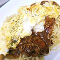 choco831's cooksnap of when they made 昨日のカレーでひと工夫。オムカレーそば。.