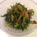 のんたんずキッチン♪'s cooksnap of when they made 春菊とツナ缶のごま和え♪コチュジャン.