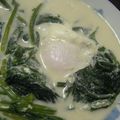 まみゃあ's cooksnap of when they made ♡簡単あったか♪卵とほうれん草のミルク煮.