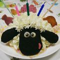 居眠り姫愛's cooksnap of when they made ひつじのショーン キャラケーキ.