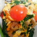 naki1227's cooksnap of when they made 和洋風◎肉トマトチーズ入りのニラ玉.