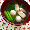 ふたごゆき's cooksnap of when they made 鶏肉とほうれん草とうずらのお吸い物.