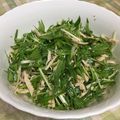 kumabuu's cooksnap of when they made 鶏むね肉と水菜の中華風サラダ.