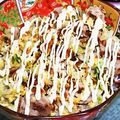 ﾒｼｳﾏ's cooksnap of when they made 千切りキャベツ使い切り！とんぺい丼.