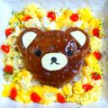 nosso's cooksnap of when they made キャラ弁★ミニハンバーグでリラックマ.