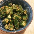 mizukii's cooksnap of when they made お惣菜風！オクラの胡麻和え.