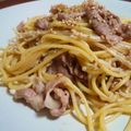 ☆あひるさん☆'s cooksnap of when they made きのこと豚肉の和風パスタ☆醤油バター味.