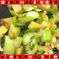 Emiii28's cooksnap of when they made 小松菜とじゃがいものアンチョビ炒め.