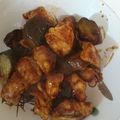 クック4WM6B1☆'s cooksnap of when they made 鶏胸肉とナスのピリ辛味噌炒め.