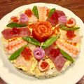 dykm's cooksnap of when they made 誕生日やイベントに☆薔薇のケーキ寿司♡.