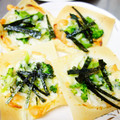 みとはは's cooksnap of when they made 春巻きの皮で♪巻かない揚げない明太子ピザ.