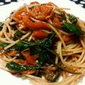 Akosua's cooksnap of when they made ドライトマトとホウレンソウのパスタ.
