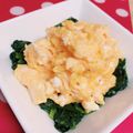 みっくママ's cooksnap of when they made *小松菜のフワフワ卵かけ*.
