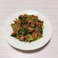 S72☆'s cooksnap of when they made セロリの葉っぱのガーリック炒め.