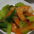 ヨシヨッシー's cooksnap of when they made 海老とチンゲン菜の簡単♪味覇炒め.