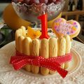 ステキなゆみ's cooksnap of when they made 1歳 バースデーケーキ 誕生日.