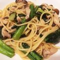 まきろんカフェ's cooksnap of when they made 元気一杯♬小松菜シメジ牡蠣の和風パスタ♬.