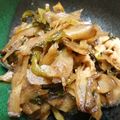 ёdey2upё's cooksnap of when they made ピーラーごぼうと豚肉の甘辛春菊のせ.