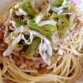miLmal's cooksnap of when they made 焦がし葱と納豆とツナのパスタ.