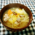 ジョリポン's cooksnap of when they made 野菜たっぷり❀きのこと白菜の具沢山 豚汁.