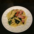 msgnb120's cooksnap of when they made ほうれん草&ウインナーのペペロンチーノ.