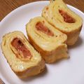 kaori238's cooksnap of when they made ☆たらこふりかけdeめんたいこ風卵焼き♪.