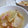 まねきねこにゃん's cooksnap of when they made 大根とベーコンのコンソメ煮.