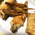 momoka0225's cooksnap of when they made 豚肉ののりごぼうまきフライド大根添え.